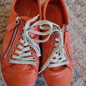 Women's Orange Casual Sneakers